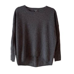 Saks Fifth Avenue cashmere sweater- classic grey crewneck w/long sleeves NWT